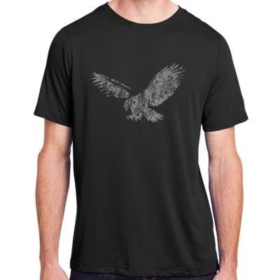 Beautiful Eagle American Bird Silhouette Flying Vintage Usa Adult ChromaSoft Performance T-Shirt