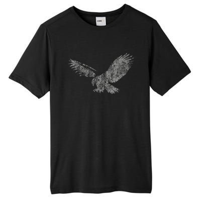 Beautiful Eagle American Bird Silhouette Flying Vintage Usa Tall Fusion ChromaSoft Performance T-Shirt