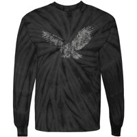 Beautiful Eagle American Bird Silhouette Flying Vintage Usa Tie-Dye Long Sleeve Shirt