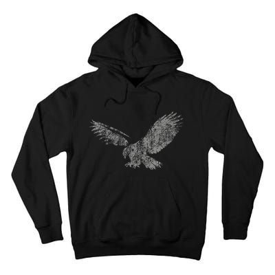 Beautiful Eagle American Bird Silhouette Flying Vintage Usa Tall Hoodie