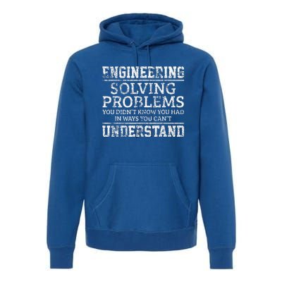 Best Engineer Art For Humor Engineering Lovers Premium Hoodie