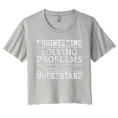 Best Engineer Art For Humor Engineering Lovers Women's Crop Top Tee