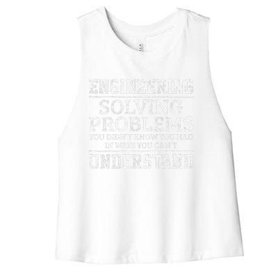 Best Engineer Art For Humor Engineering Lovers Women's Racerback Cropped Tank