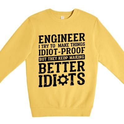 Best Engineer Art For Men Women Mechanical Engineering Lover Premium Crewneck Sweatshirt