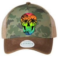 Beach Abstract Skull Legacy Tie Dye Trucker Hat