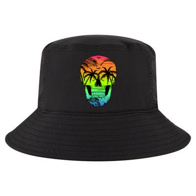 Beach Abstract Skull Cool Comfort Performance Bucket Hat