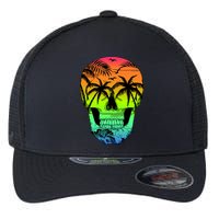 Beach Abstract Skull Flexfit Unipanel Trucker Cap