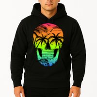 Beach Abstract Skull Hoodie