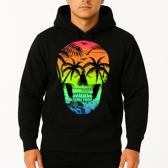 Beach Abstract Skull Hoodie