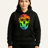 Beach Abstract Skull Hoodie