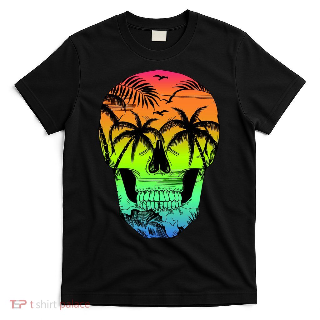 Beach Abstract Skull T-Shirt