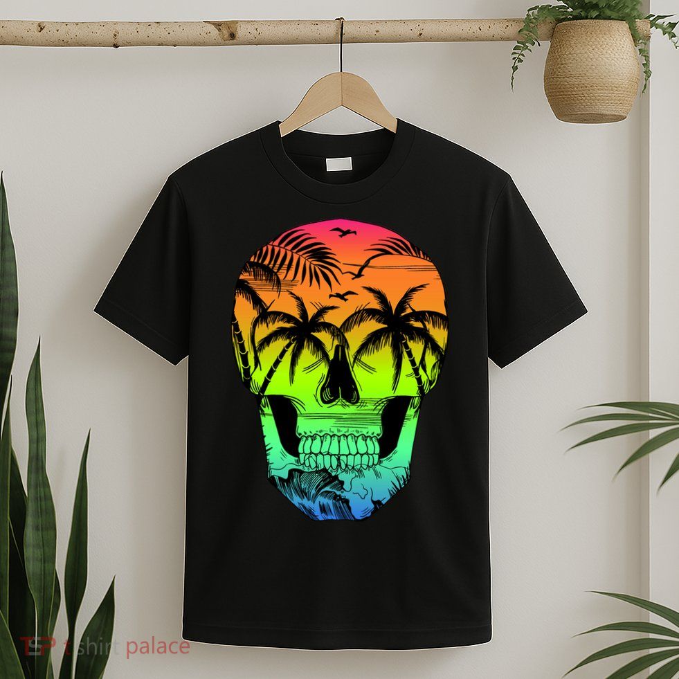Beach Abstract Skull T-Shirt