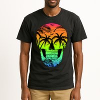 Beach Abstract Skull Tall T-Shirt