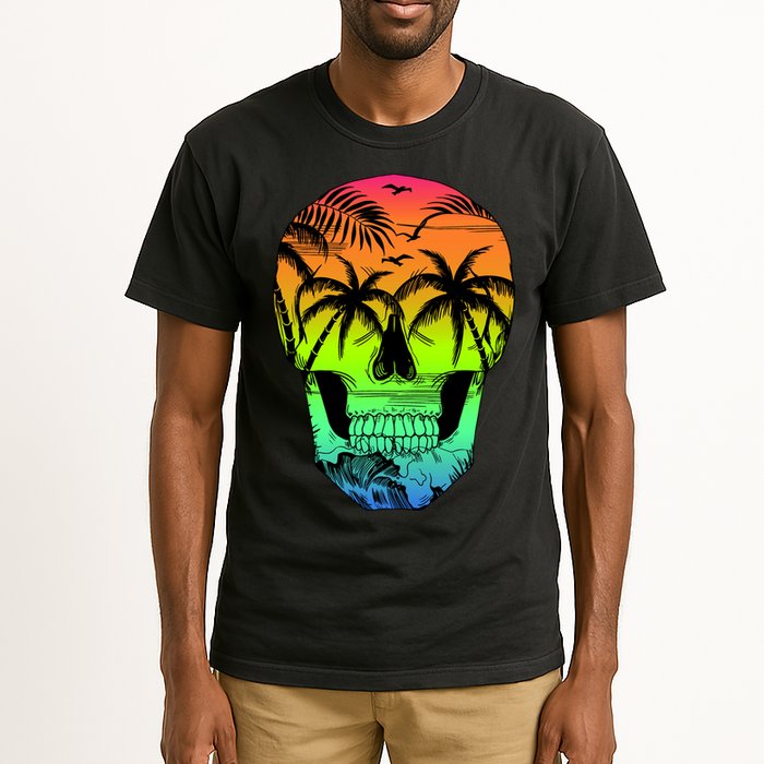 Beach Abstract Skull Tall T-Shirt