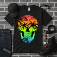 Beach Abstract Skull Tall T-Shirt