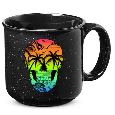 Beach Abstract Skull 15oz Campfire Ceramic Mug