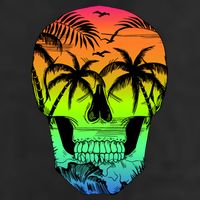 Beach Abstract Skull 15oz Campfire Ceramic Mug