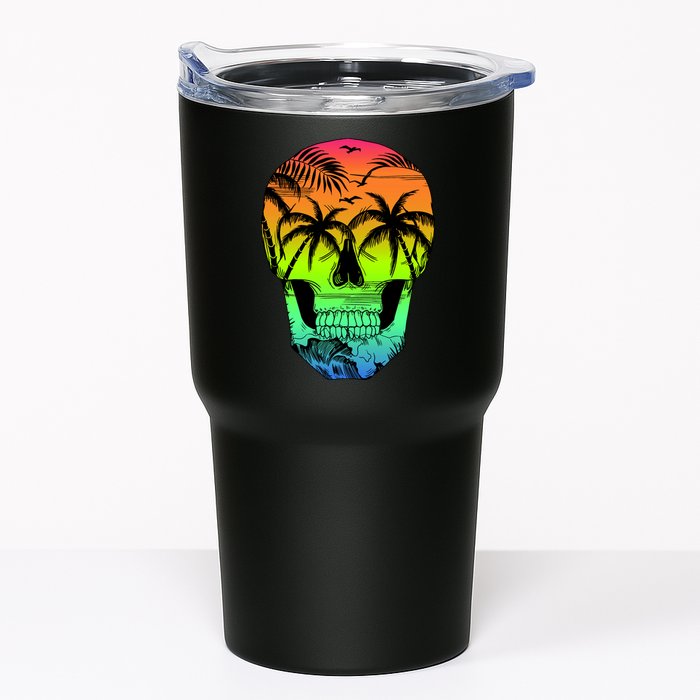 Beach Abstract Skull Tumbler
