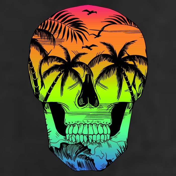 Beach Abstract Skull 25L Jumbo Tote