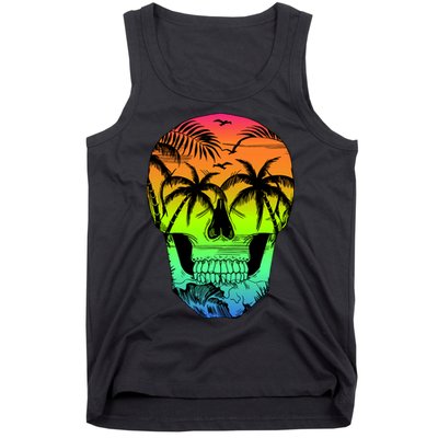 Beach Abstract Skull Tank Top
