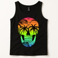 Beach Abstract Skull Tank Top