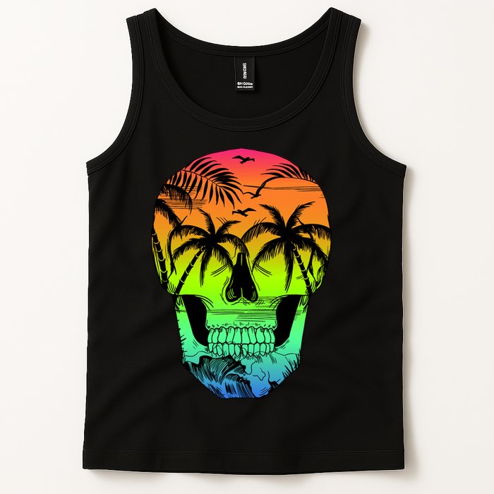 Beach Abstract Skull Tank Top