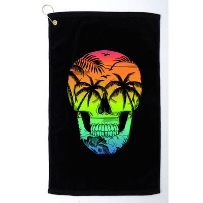 Beach Abstract Skull Platinum Collection Golf Towel