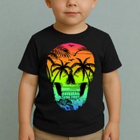 Beach Abstract Skull Toddler T-Shirt
