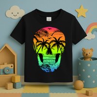 Beach Abstract Skull Toddler T-Shirt