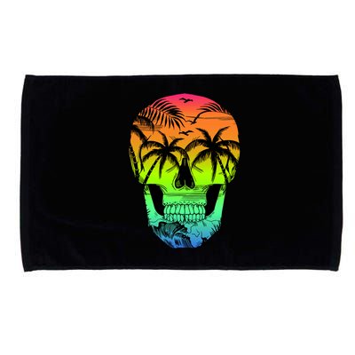 Beach Abstract Skull Microfiber Hand Towel