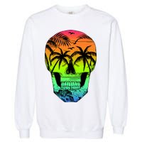 Beach Abstract Skull Garment-Dyed Sweatshirt