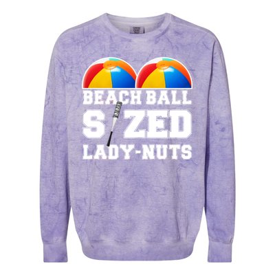 Beach Ball Sized Lady Nuts Lucille Baseball Bat Colorblast Crewneck Sweatshirt