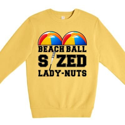 Beach Ball Sized Lady Nuts Lucille Baseball Bat Premium Crewneck Sweatshirt