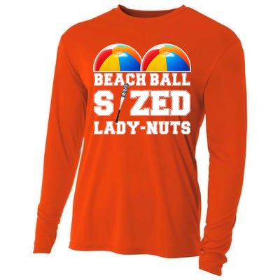 Beach Ball Sized Lady Nuts Lucille Baseball Bat Cooling Performance Long Sleeve Crew