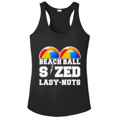 Beach Ball Sized Lady Nuts Lucille Baseball Bat Ladies PosiCharge Competitor Racerback Tank