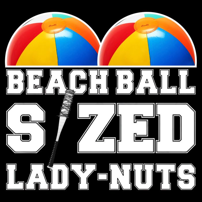 Beach Ball Sized Lady Nuts Lucille Baseball Bat Womens Tank Top