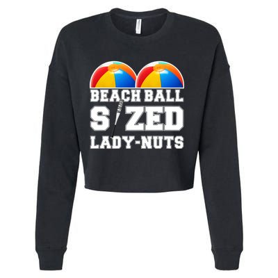Beach Ball Sized Lady Nuts Lucille Baseball Bat Cropped Pullover Crew