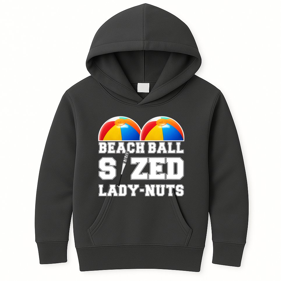 Beach Ball Sized Lady Nuts Lucille Baseball Bat Kids Hoodie