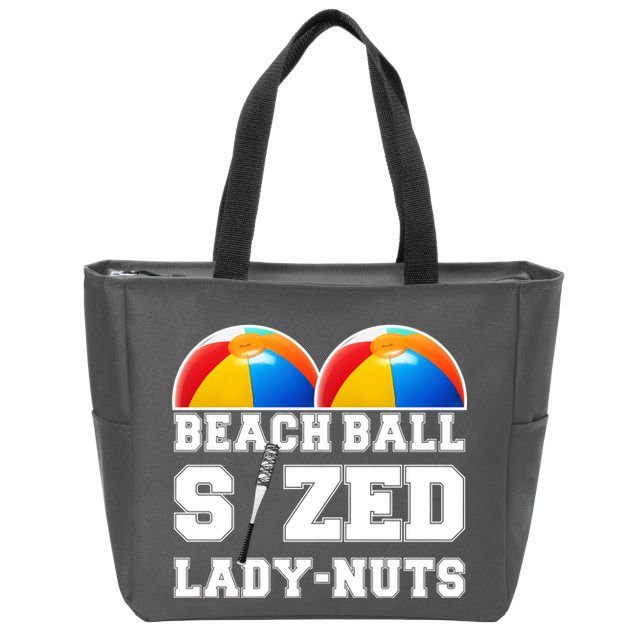 Beach Ball Sized Lady Nuts Lucille Baseball Bat Zip Tote Bag