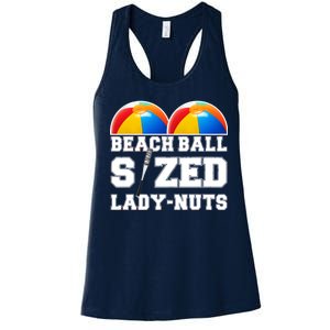 Beach Ball Sized Lady Nuts Lucille Baseball Bat Women's Racerback Tank