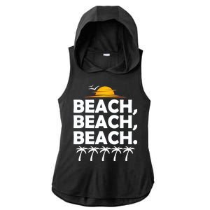 Beach Beach Beach Ladies PosiCharge Tri-Blend Wicking Draft Hoodie Tank