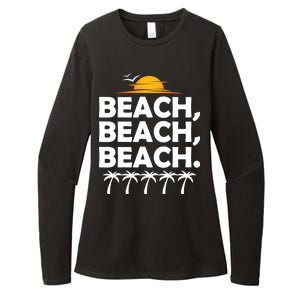 Beach Beach Beach Womens CVC Long Sleeve Shirt