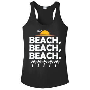 Beach Beach Beach Ladies PosiCharge Competitor Racerback Tank