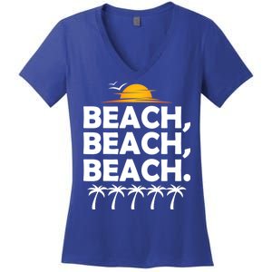 Beach Beach Beach Women's V-Neck T-Shirt