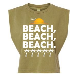 Beach Beach Beach Garment-Dyed Women's Muscle Tee