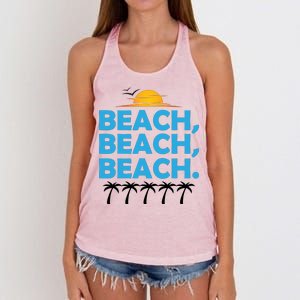 Beach Beach Beach Women's Knotted Racerback Tank