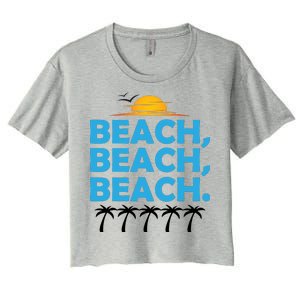 Beach Beach Beach Women's Crop Top Tee