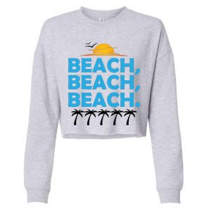 Beach Beach Beach Cropped Pullover Crew