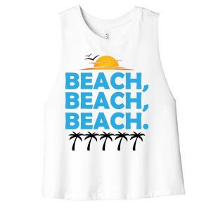 Beach Beach Beach Women's Racerback Cropped Tank