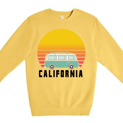 Beach Bum California Hippie Van Premium Crewneck Sweatshirt